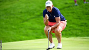 Evian Championship: Angela Stanford wins as Amy Olson double-bogeys last